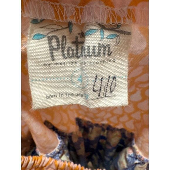 Matilda Jane Platinum Girls Cotton Tunic Top 4/10 Sz 4 Pears - Picture 9 of 9